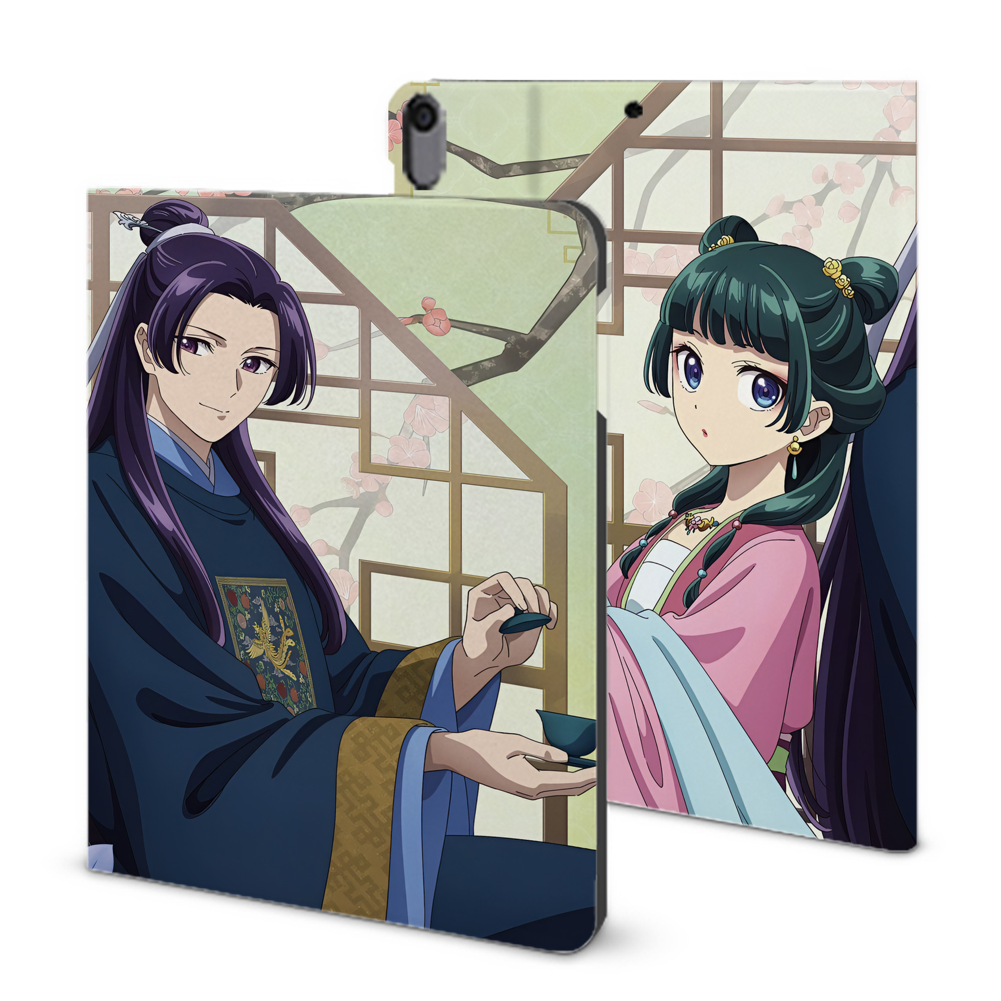 （画像用） 薬屋のひとりごと The Apothecary Diaries IPad ケース ブック型 PUレザー TPU 耐衝撃 軽量 薄型 ペン収納なし 全面保護 IPad 各モデル対応